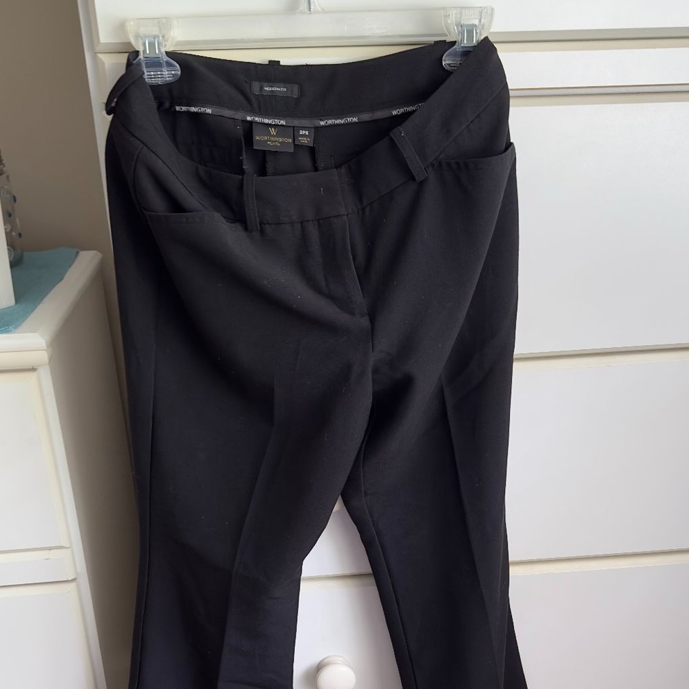 Worthington Petite Modern Fit Black Pants